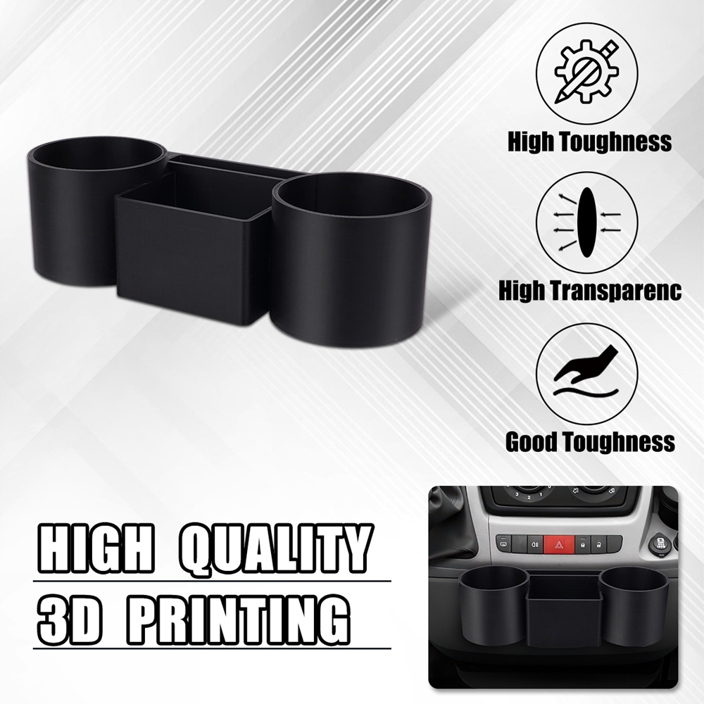 3D Printing Holder - Consola central portavasos doble para Fiat