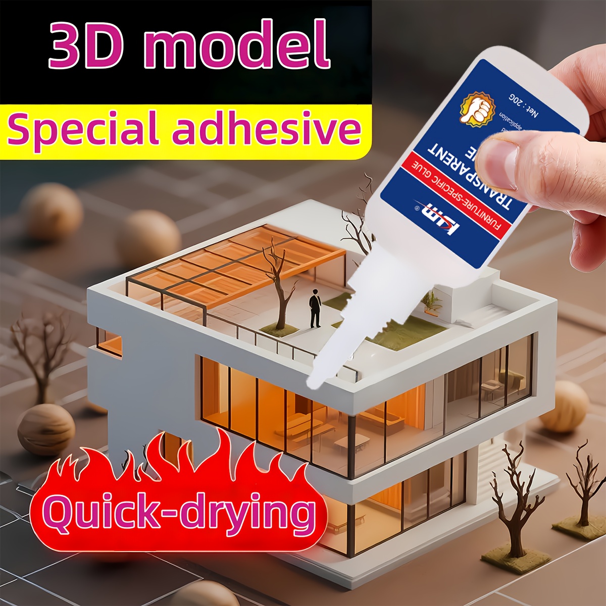 3D Printing Glue Stick - Adhesivo especial transparente de secado rápido,