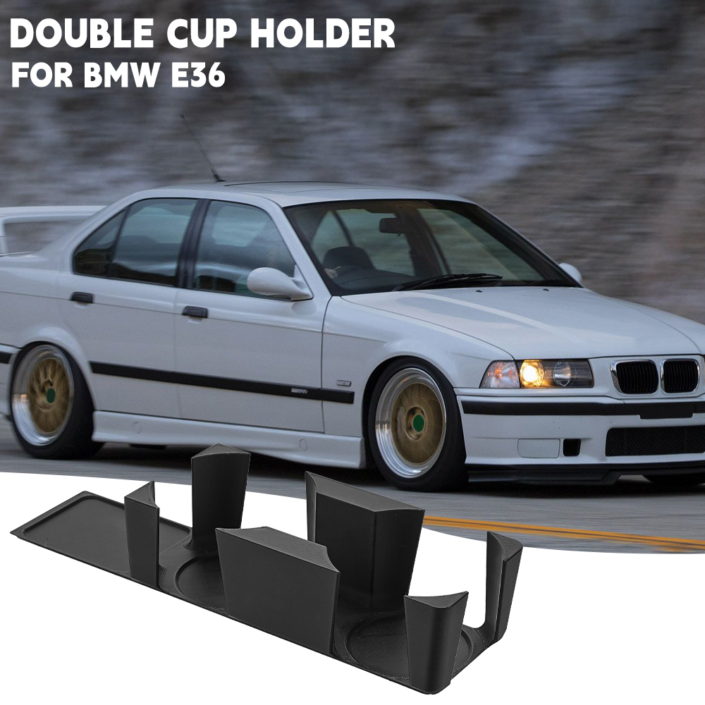 3D Printing Holder - Portavasos doble para consola central BMW