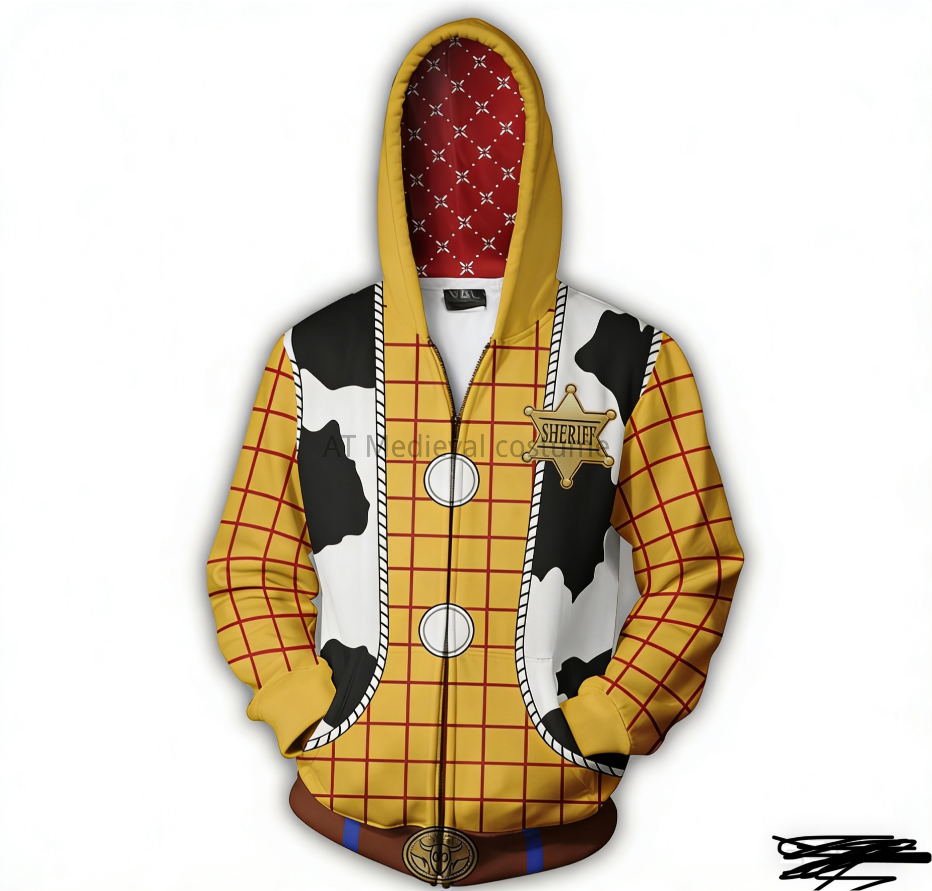 3D Printing Toys - Disfraz de Woody para Adultos, Sudadera