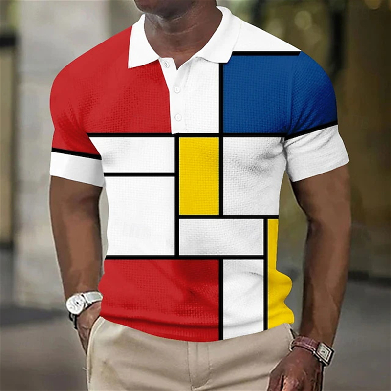 3D Printing Jersey - Polo de moda para hombre, camisa