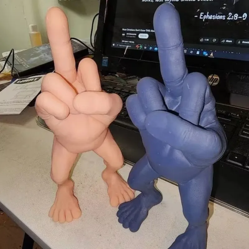 3D Printing Construction - Decoraciones de escritorio de dedo medio,